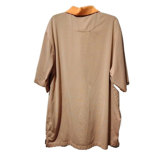 Donald Ross Men's Size XL Orange Striped Short Sleeve Golf Polo Shirt - Picture 3 of 5